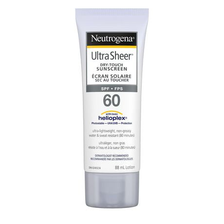 Neutrogena UtraSheer Dry-Touch Sunscreen Lotion With Helioplex, SPF 60 - 88 mL 