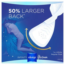 Load image into Gallery viewer, Always Infinity with FlexFoam Size 4 Overnight Pads with Wings, Unscented
