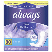 Load image into Gallery viewer, Always Daily Liners Xtra Protection, Regular, Unscented - 80 liners
