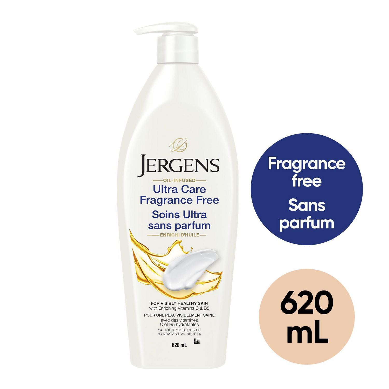 Jergens Ultra Care Fragrance Free Moisturizer - 620 ml