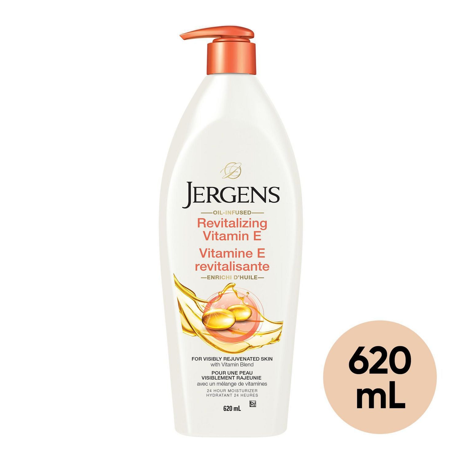 Jergens Revitalizing Vitamin E For Visibly Rejuvenated Skin - 620 mL 
