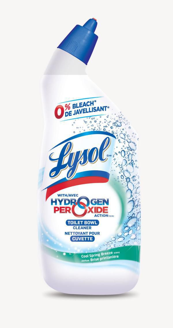 Lysol Toilet Bowl Cleaner With Hydrogen Peroxide, Cool Spring Breeze Scent - 710 mL 