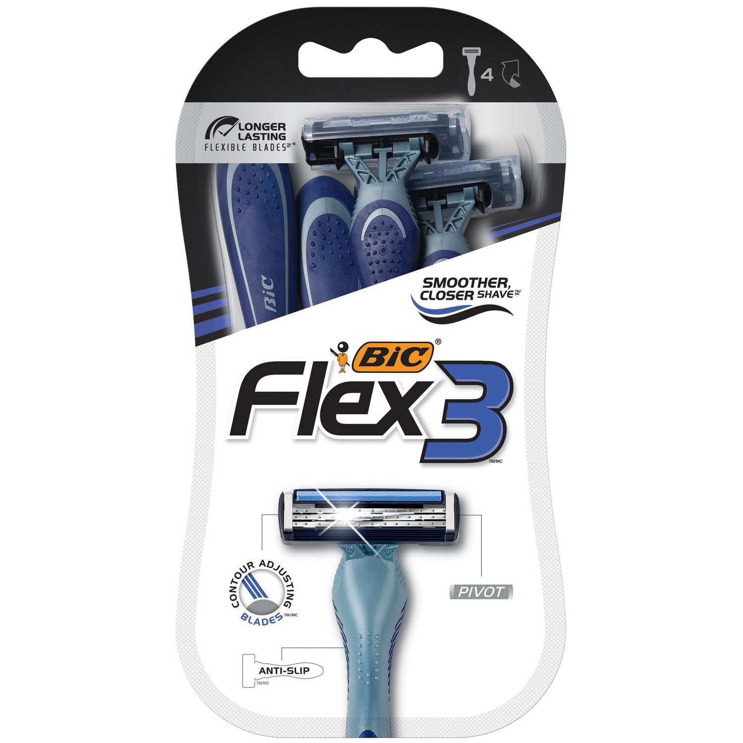 BIC Flex 3 Men's Disposable Razor - 4 razors