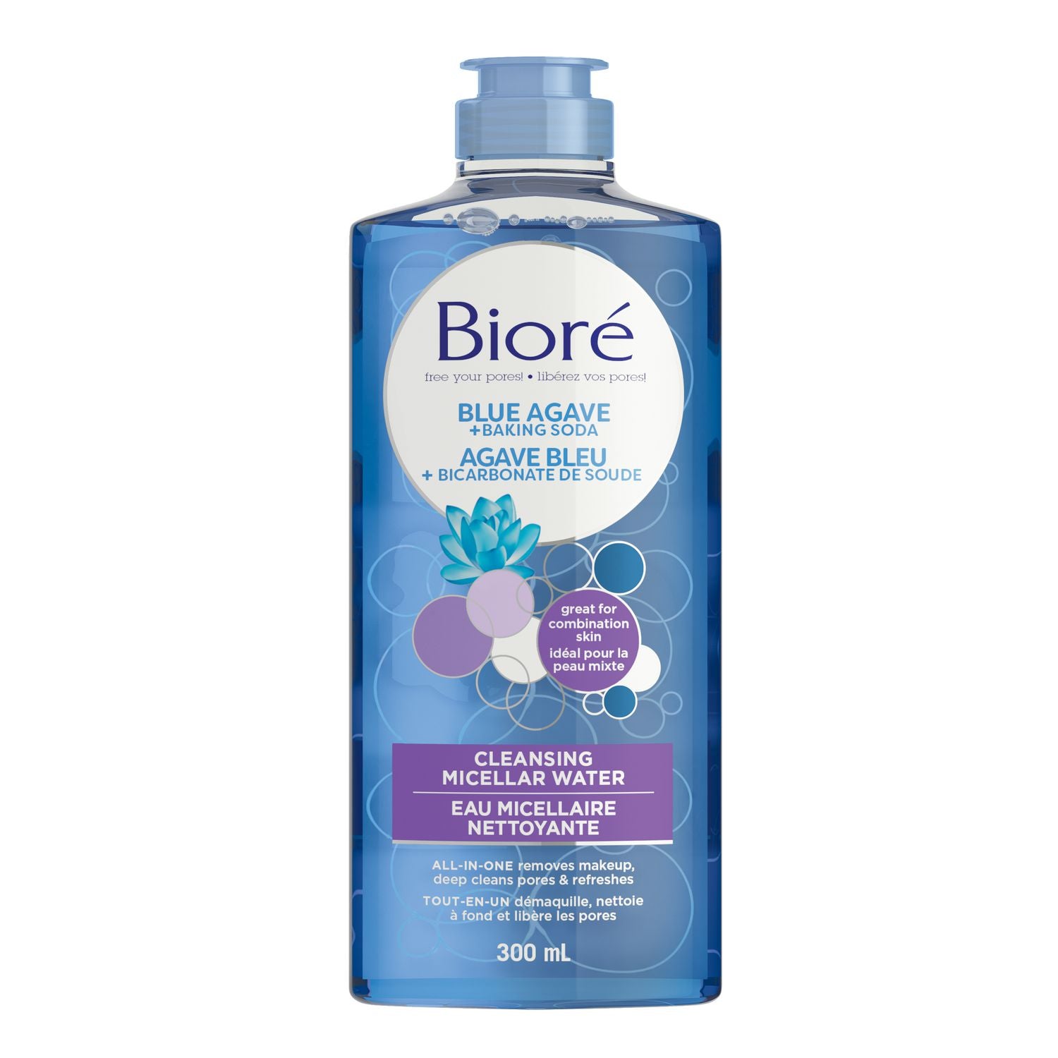 Biore Blue Agave + Baking Soda Cleansing Micellar Water - 300 ml