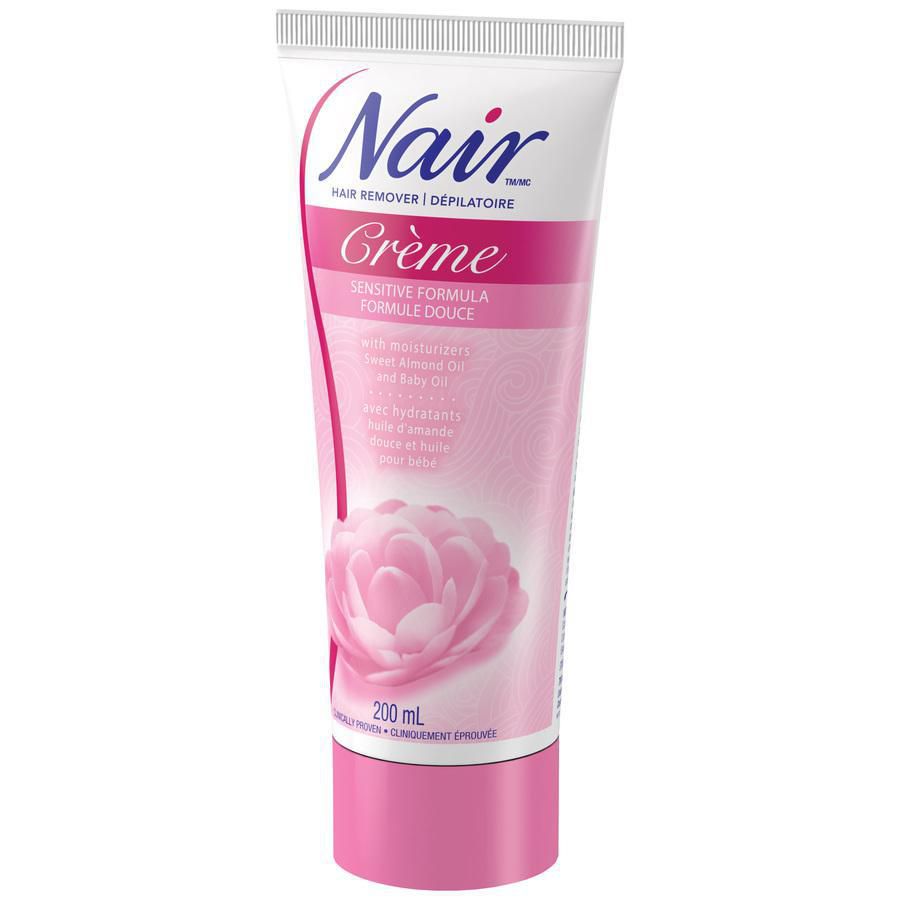 Nair Hair Removal Creme, Sensitive Formula with Sweet Almond Oil and Baby Oil - 200 ml