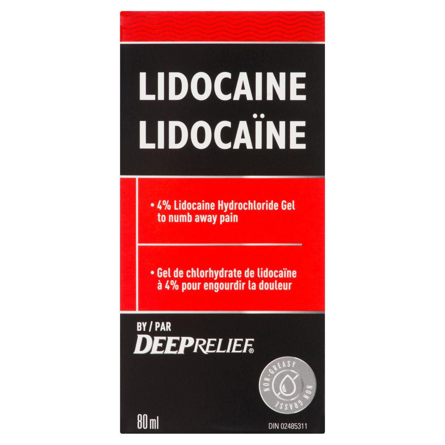 Deep Relief Lidocaine Gel - 80 ml