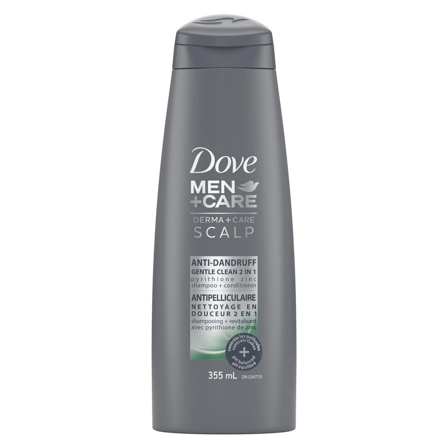 Dove Men+Care Anti-Dandruff Gentle Clean 2-in-1 Shampoo + Conditioner - 355 ml