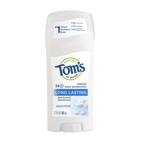 Tom's of Maine Long Lasting Deodorant, Unscented - 64 g