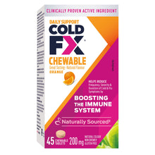 Load image into Gallery viewer, Cold-FX Chewable Tablets, Orange Flavour - 45 tablets x 200 mg
