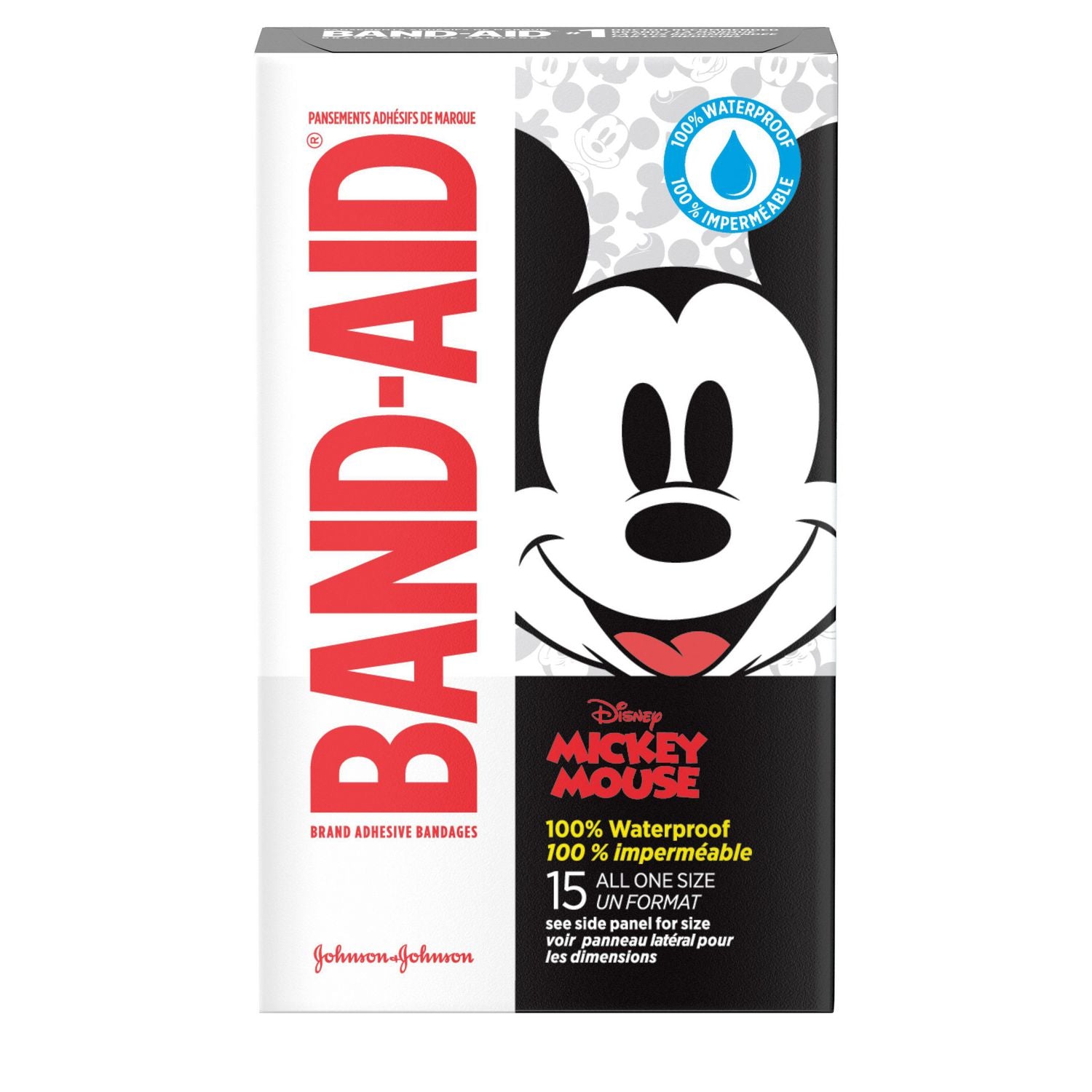 Band-Aid Kids Adhesive Bandages, Disney Mickey Mouse, All One Size - 15 bandages