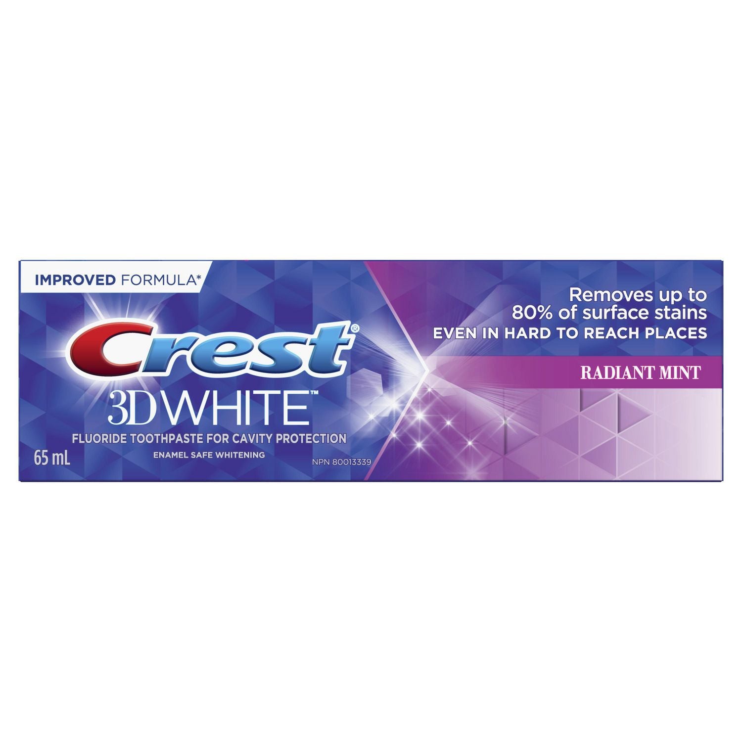 Crest 3D White, Whitening Toothpaste, Radiant Mint - 65 ml