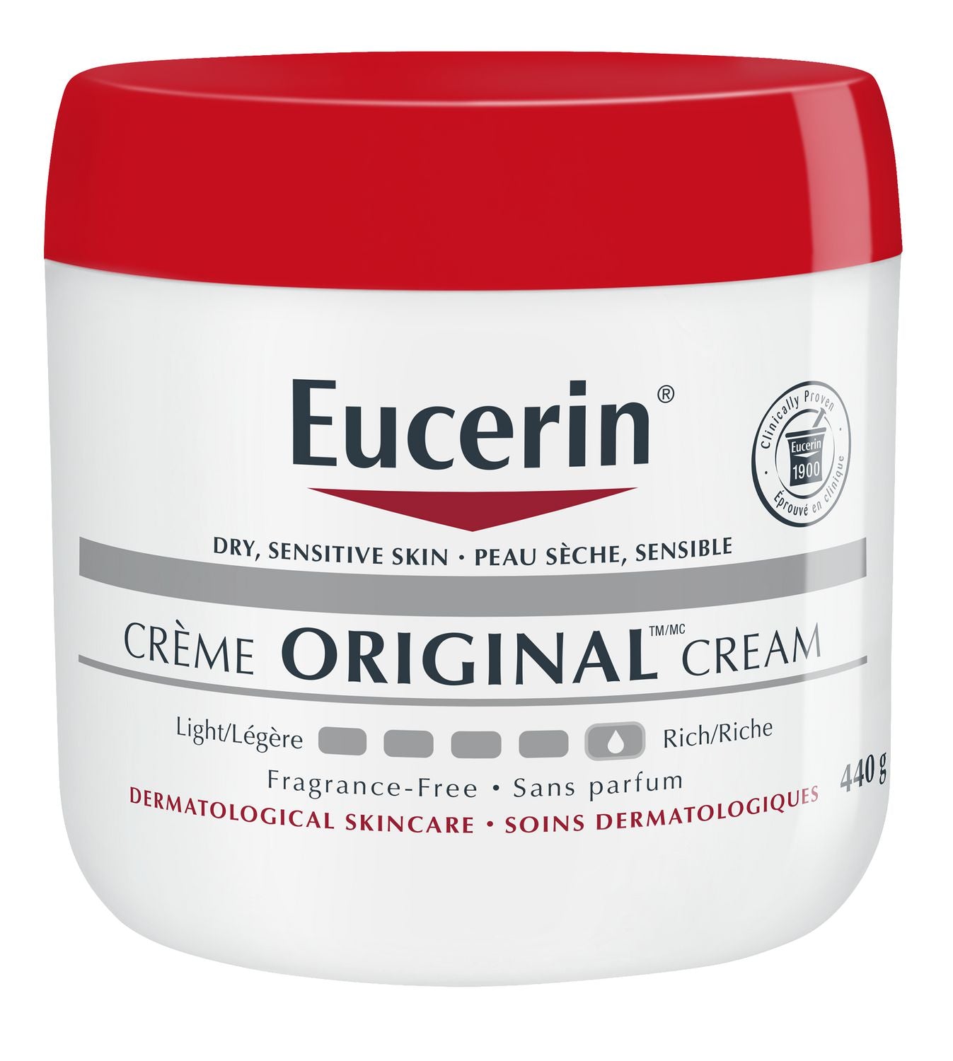 Eucerin Original Cream, Fragrance Free - 440g