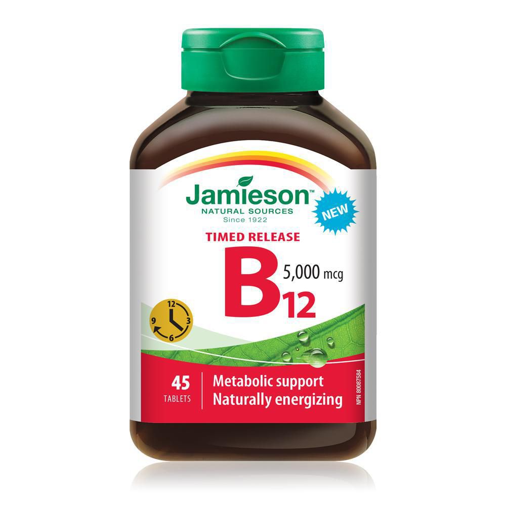Jamieson Vitamin B12 5000 mcg - 45 tablets