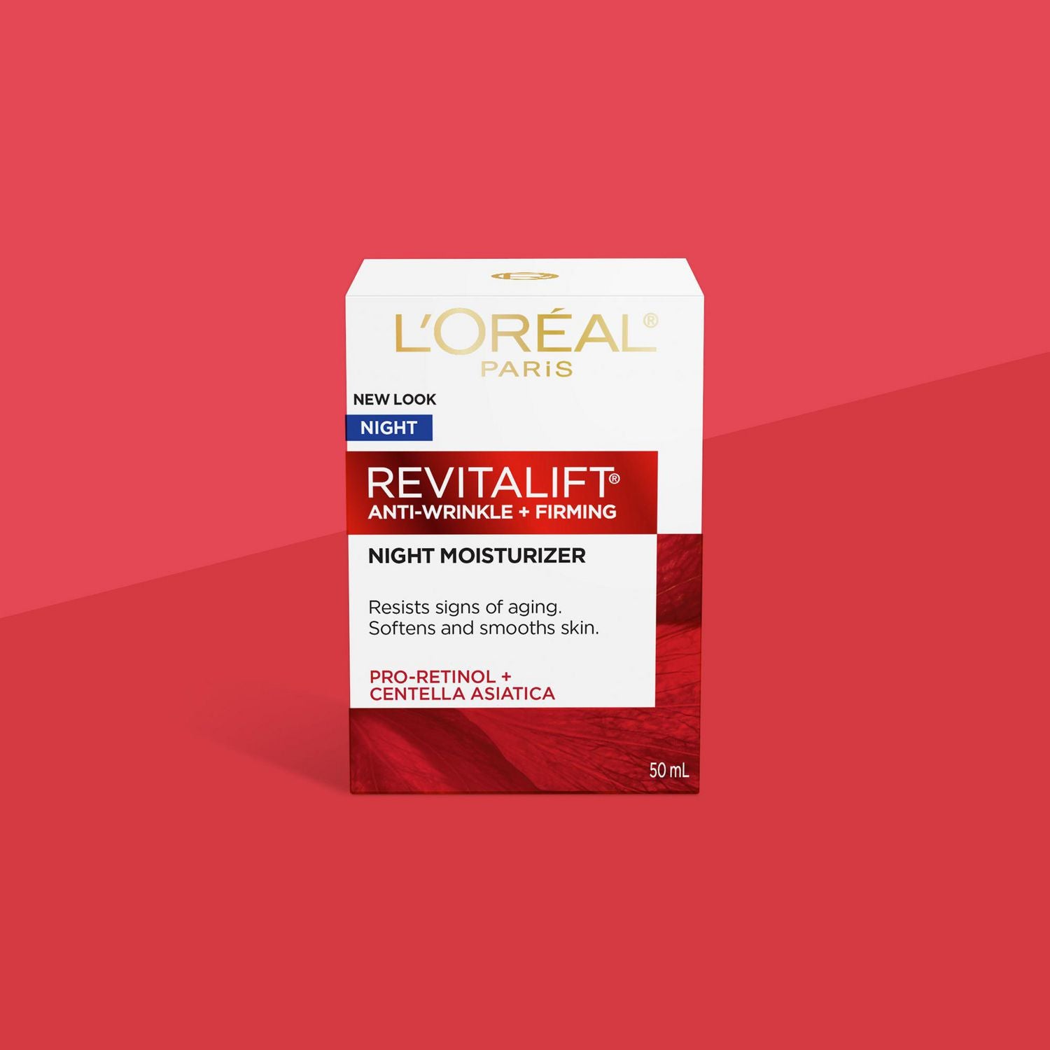 L'Oreal Revitalift Anti-Wrinkle And Firming Night Moisturizer, Pro-Retinol And Centella Asiatica - 50 mL 