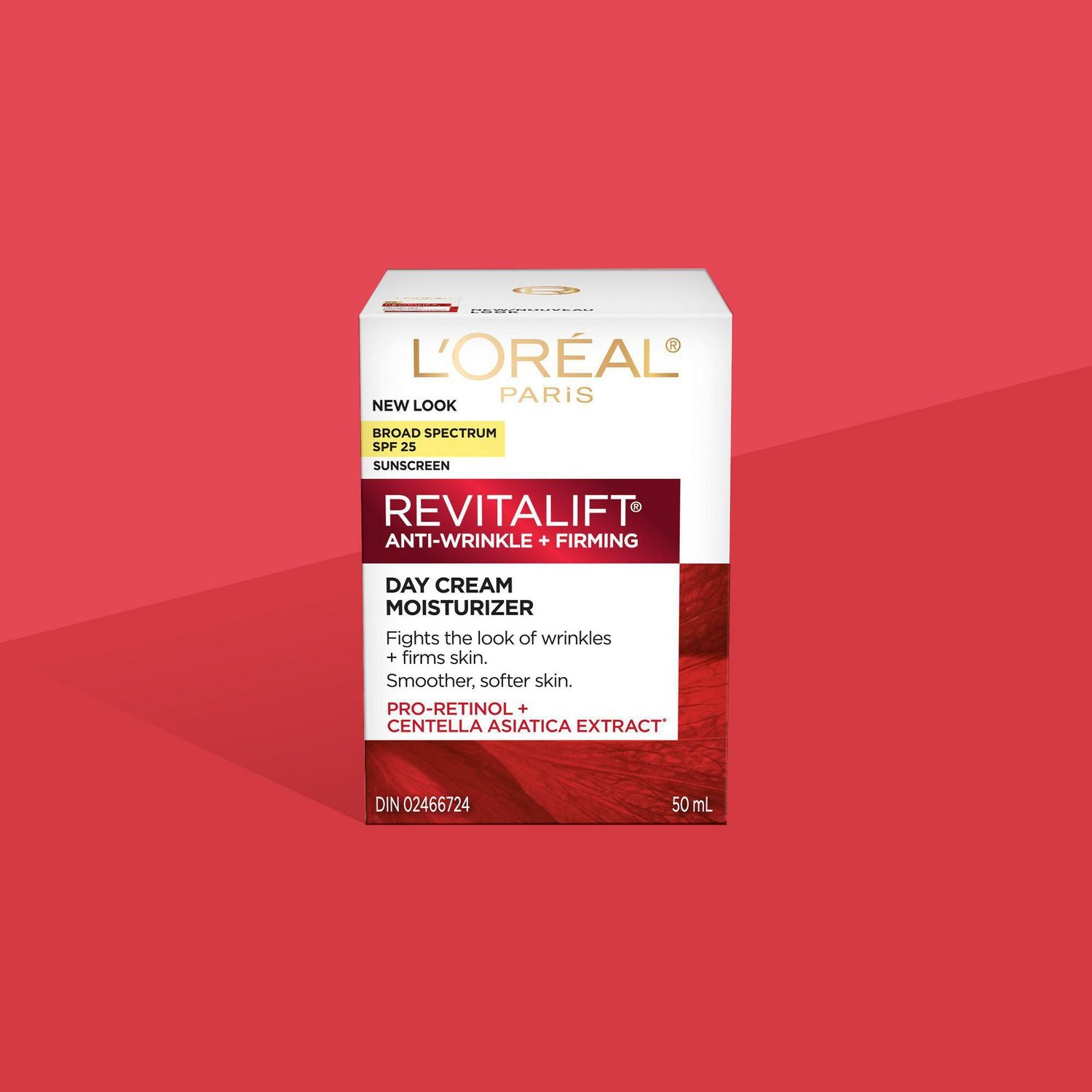 L'Oreal Revitalift Anti- Wrinkle And Firming Day Cream Moisturizer, Pro-retinol And Centella Asiatica Extract, Broad Spectrum SPF 25 Sunscreen - 50 mL 