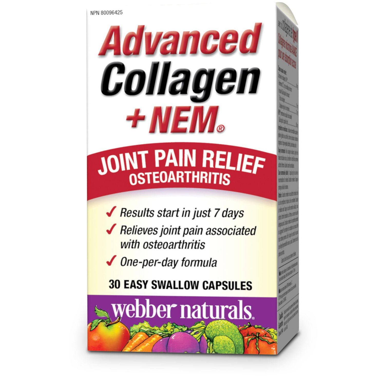 Webber Naturals Advanced Collagen + NEM - 30 easy swallow capsules