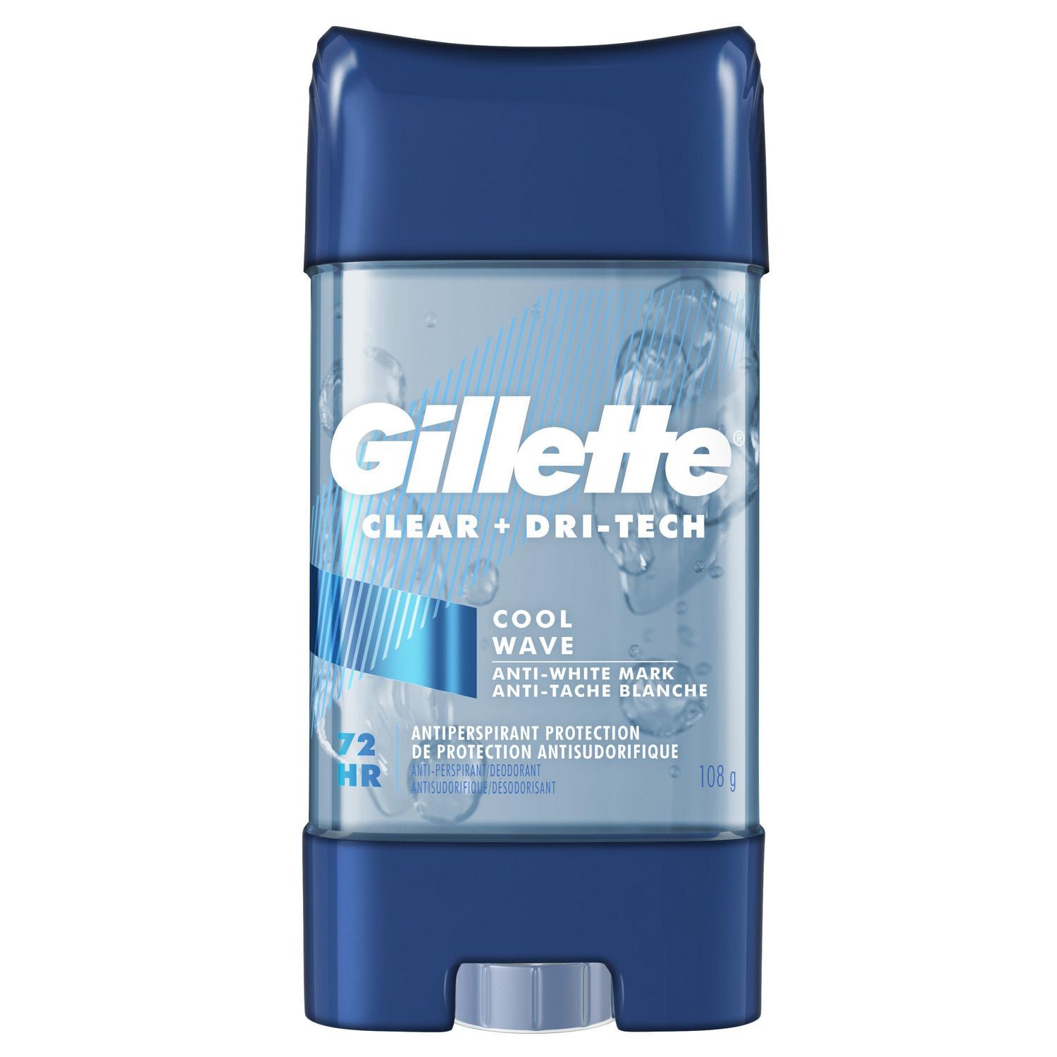 Gillette Clear Gel Antiperspirant, Cool Wave - 108 g