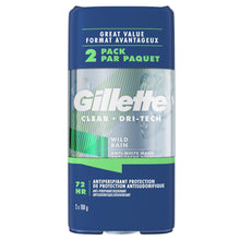 Load image into Gallery viewer, Gillette Clear Gel Antiperspirant, Wild Rain - 2 x 108 g
