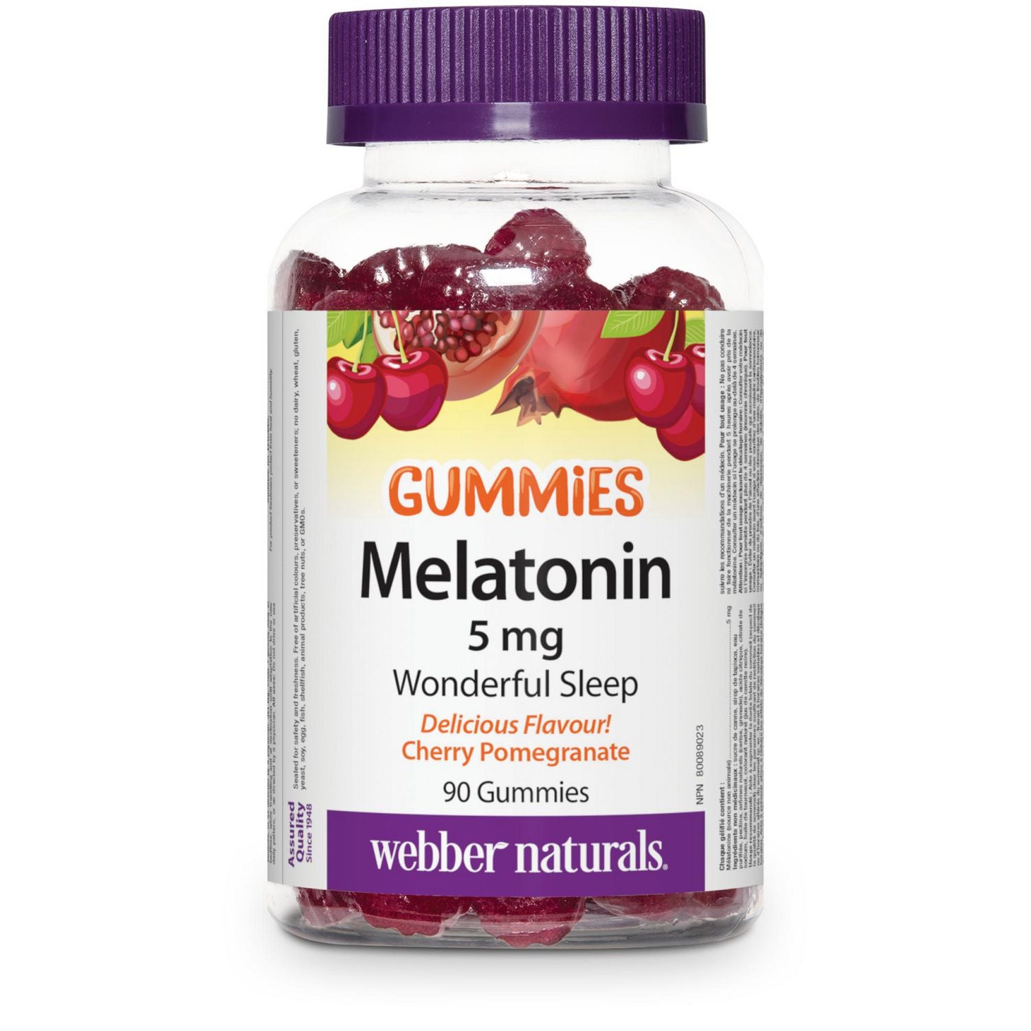 Webber Naturals Gummies Melatonin 5 mg - 90 gummies