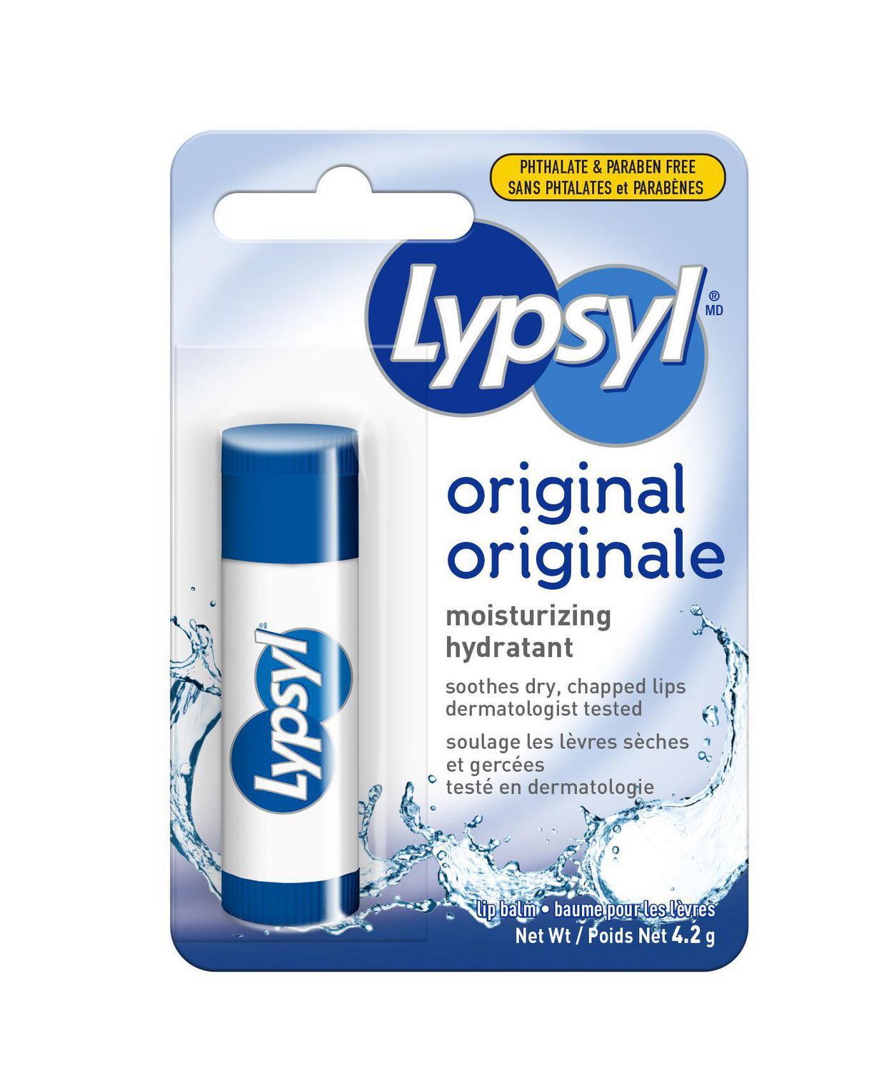 Lyspyl Lip Balm, Moisturizing, Phtalate and Paraben Free, Original - 4.2g 