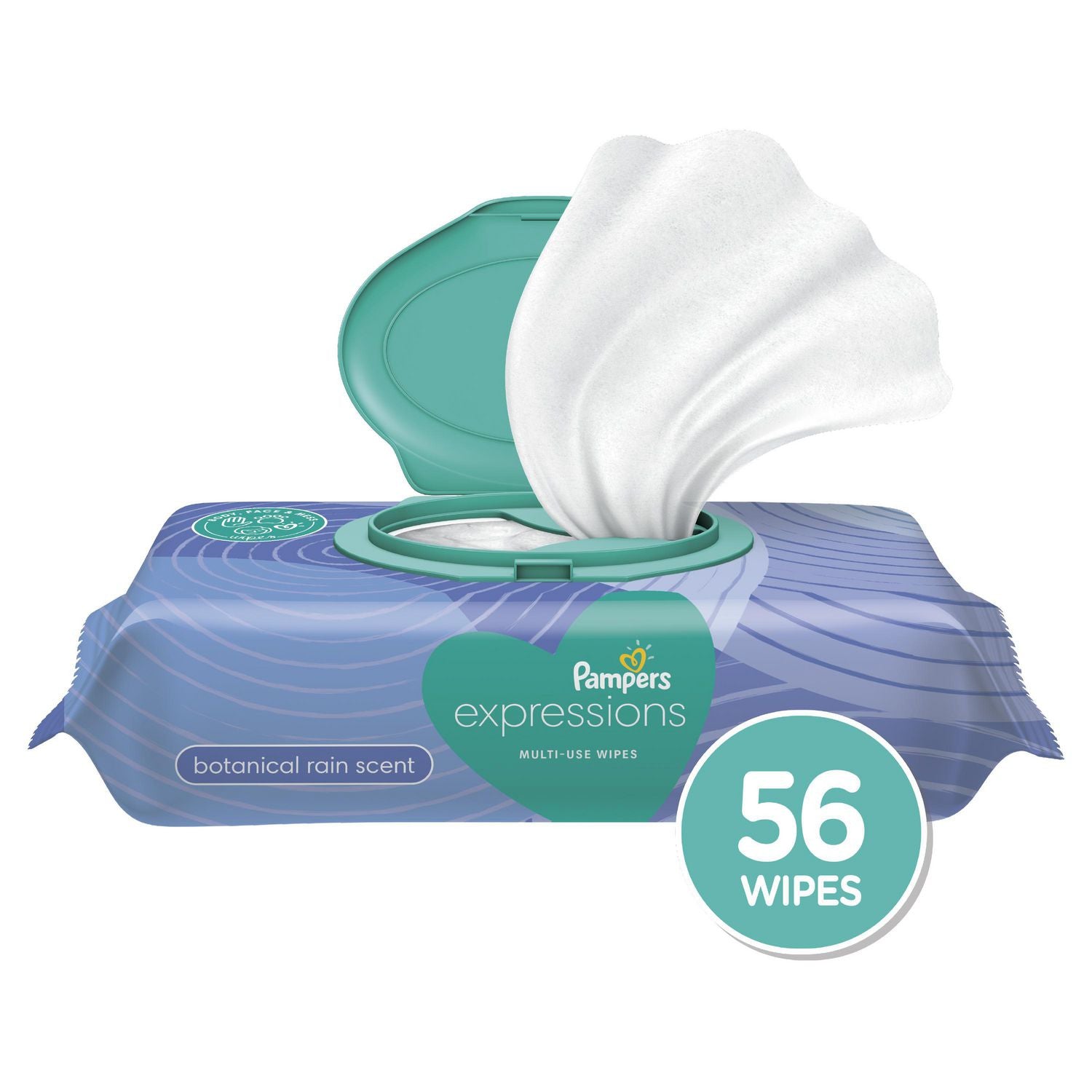 Pampers Expressions Wipes, Botanical Rain - 56 wipes