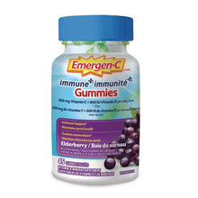 Load image into Gallery viewer, Emergen-C Immune+ Gummies 500 mg Vitamin C + 800 IU Vitamin D, Elderberry - 45 gummies
