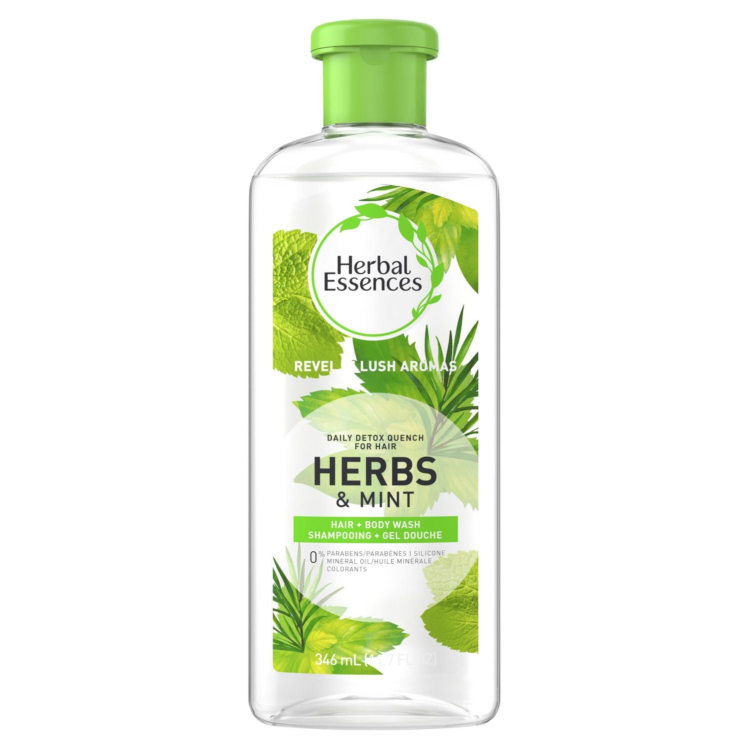 Herbal Essences Daily Detox Herbs & Mint Shampoo & Body Wash - 346 ml