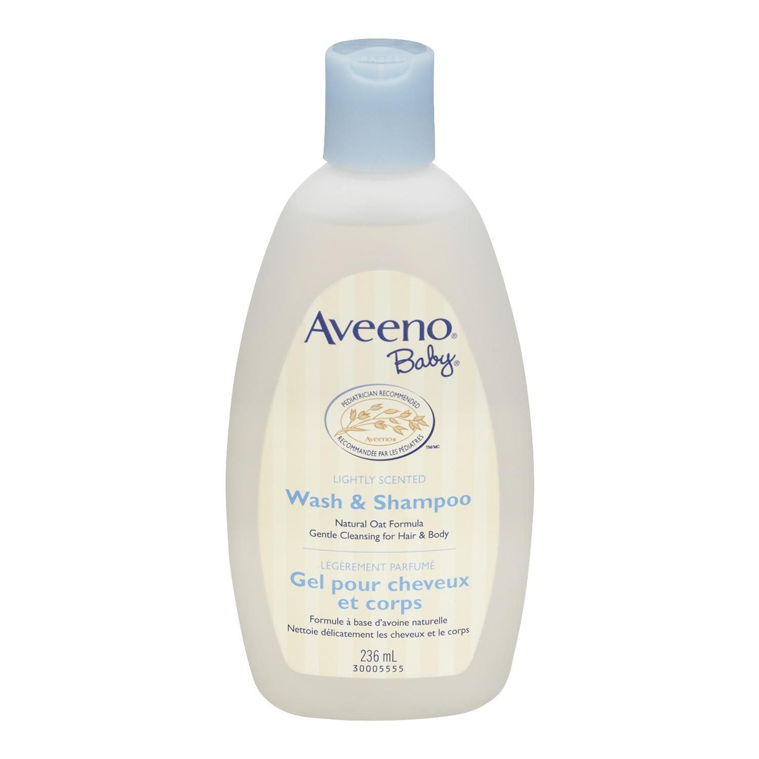 Aveeno Baby Wash & Shampoo, Lightly Scented - 236 ml