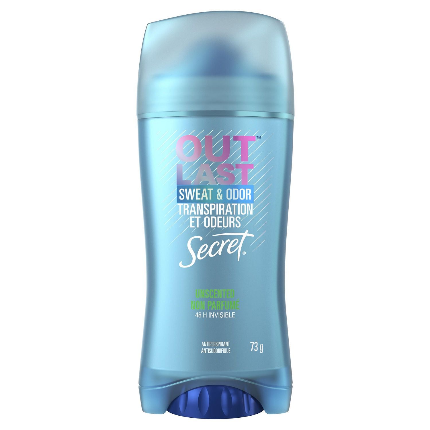 Secret Outlast Invisible Antiperspirant, Unscented - 73 g