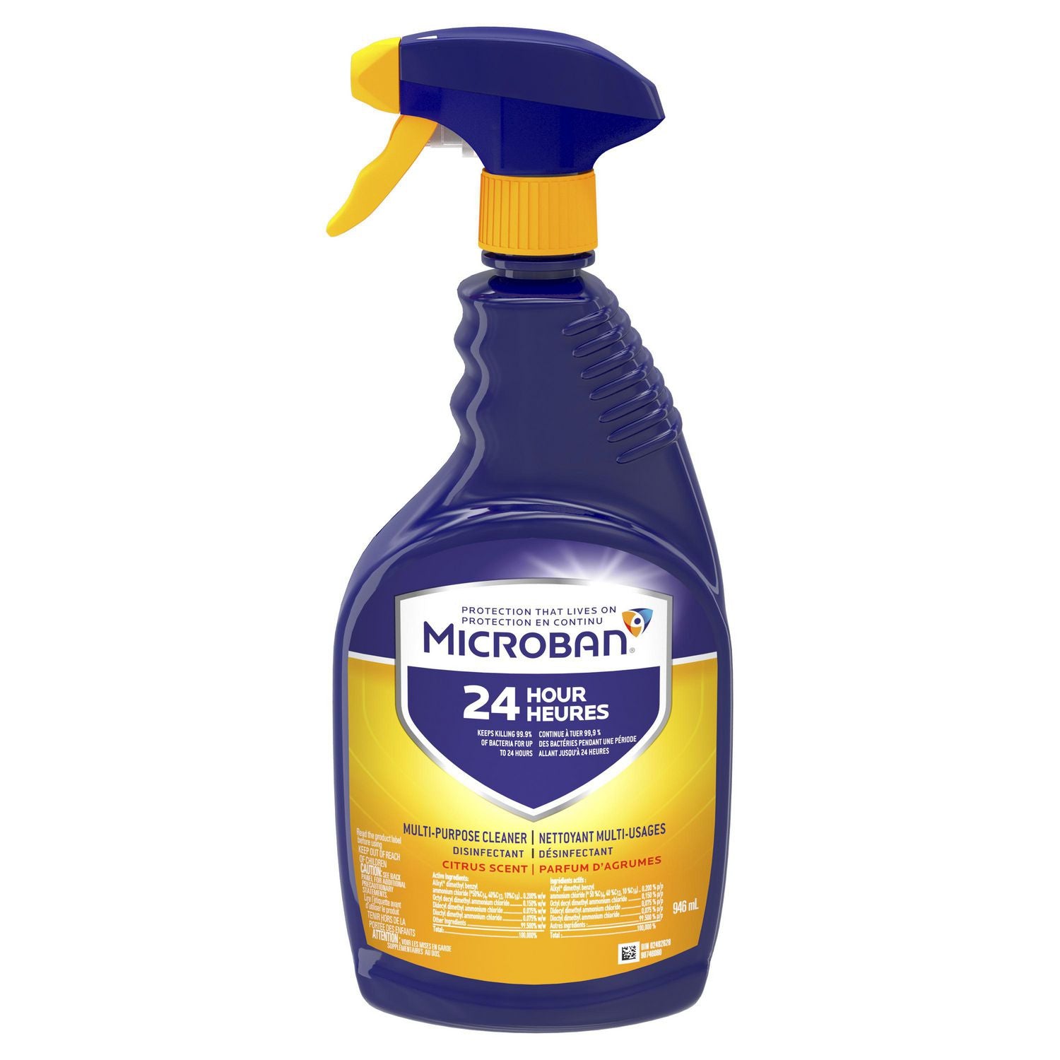 Microban 24 Hour Multipurpose Cleaner,Disinfectant, Citrus Scent- 946 mL