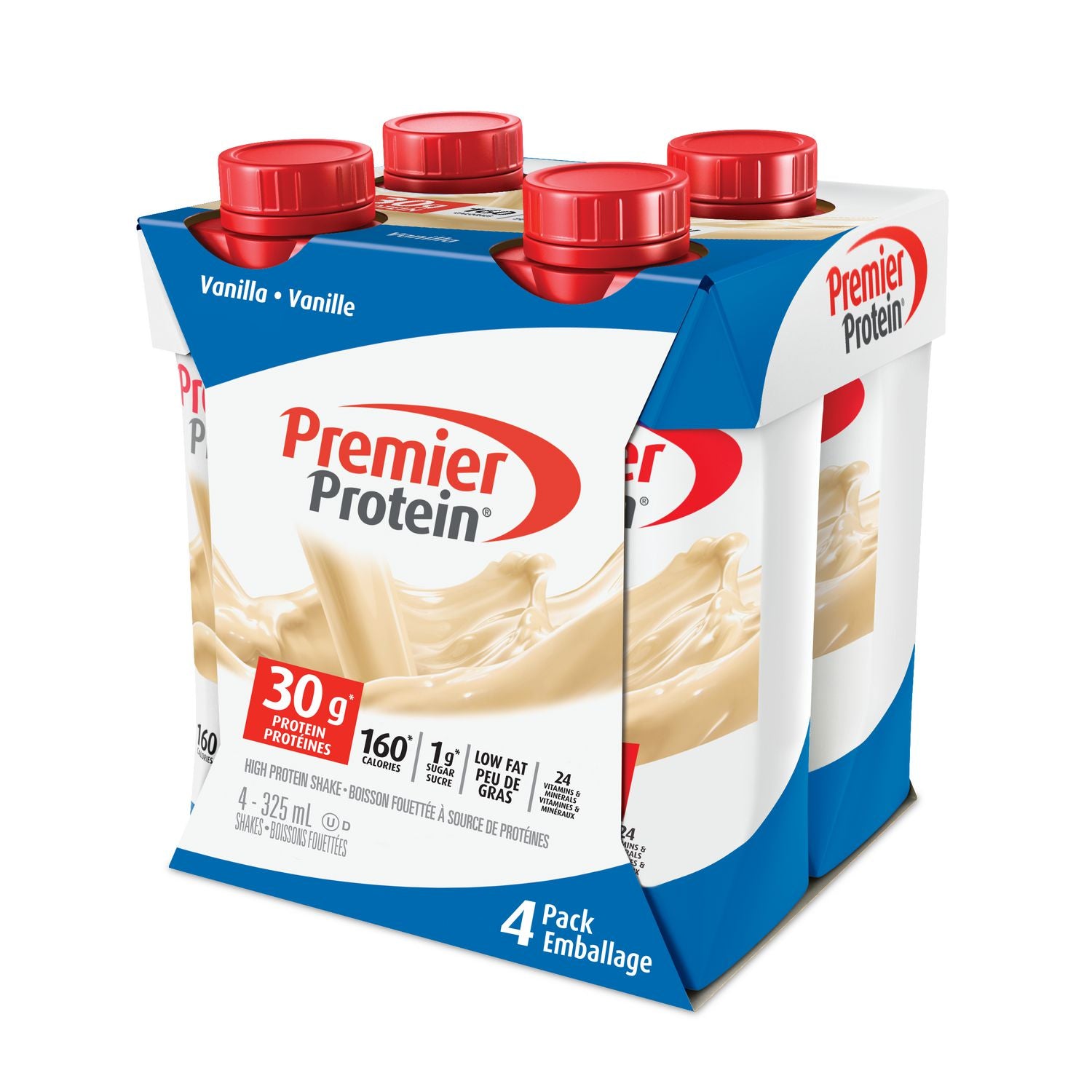 Premier Protein Shake, Vanilla - 4 x 325 ml