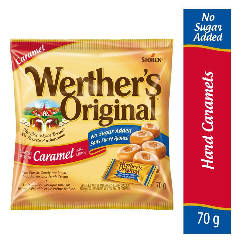 Werther's Original No Sugar Added Hard Candies, Caramel - 70 g