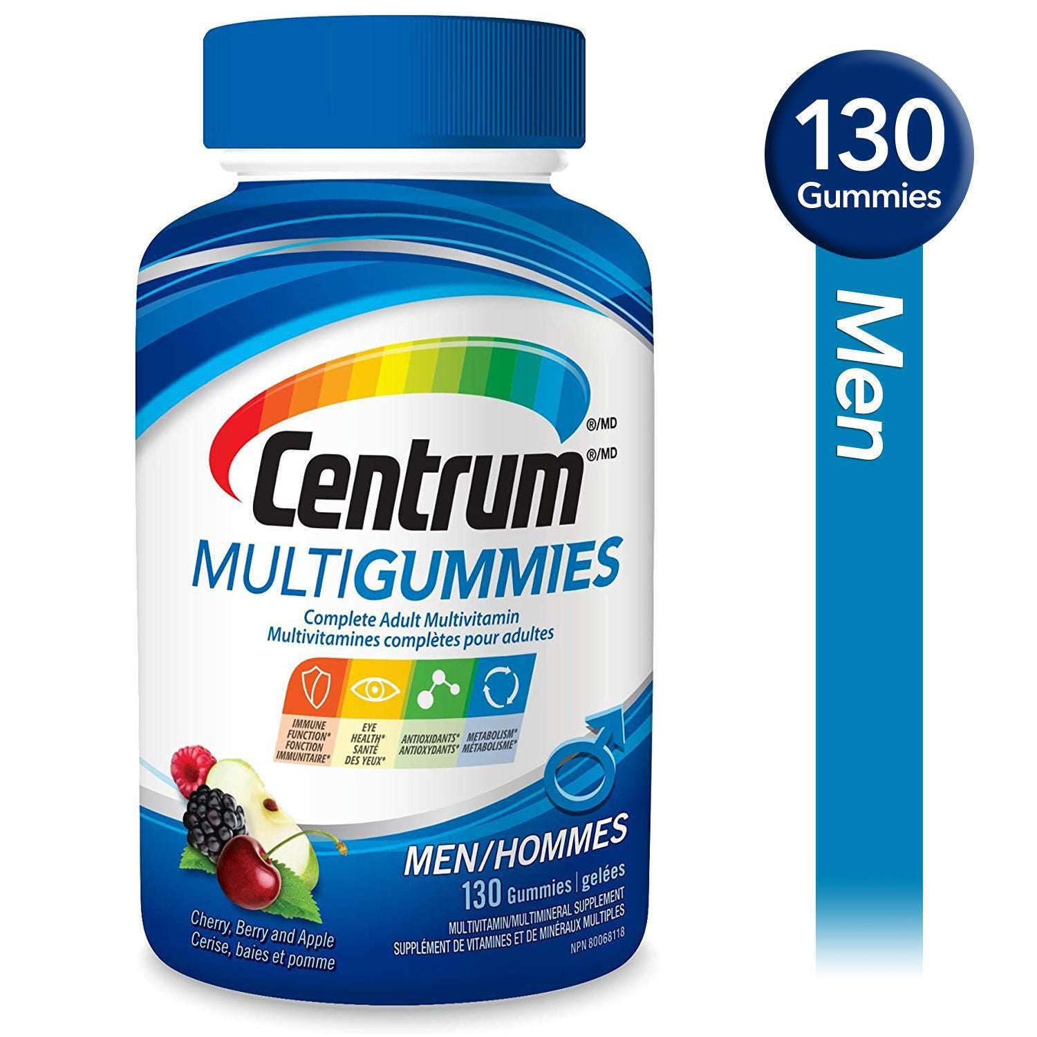 Centrum MultiGummies Men Multivitamin Supplement Gummies - 130 gummies