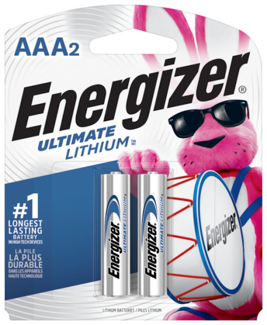 Energizer Ultimate Lithium AAA Batteries - 2 pack