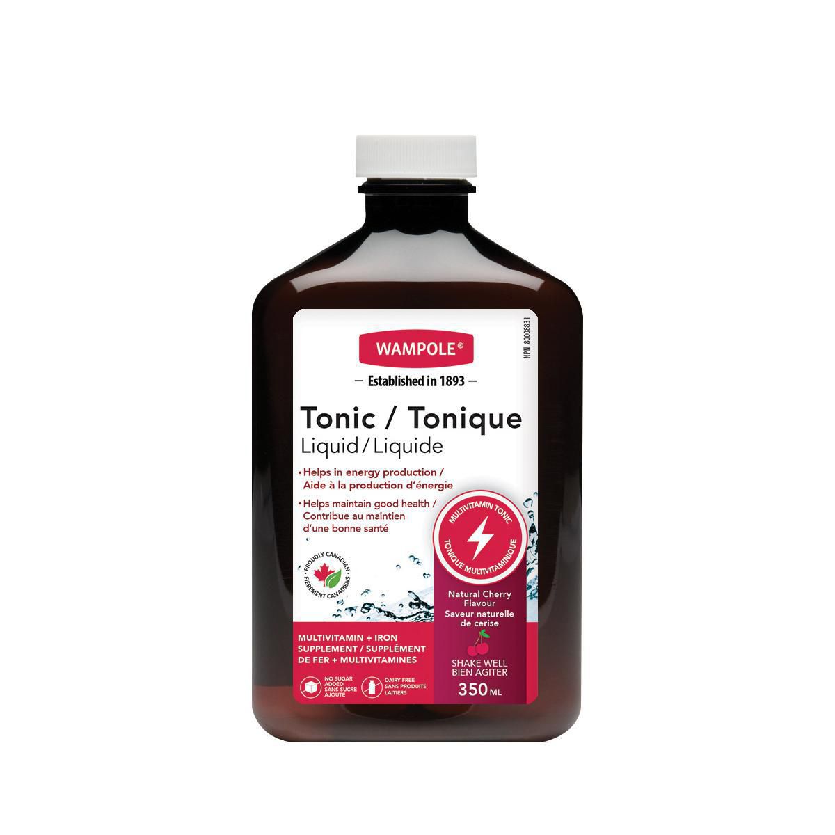 Wampole Tonic Liquid Multivitamin + Iron Supplement - 350 ml