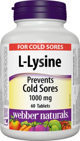 Webber Naturals L-Lysine 1000 mg - 60 tablets