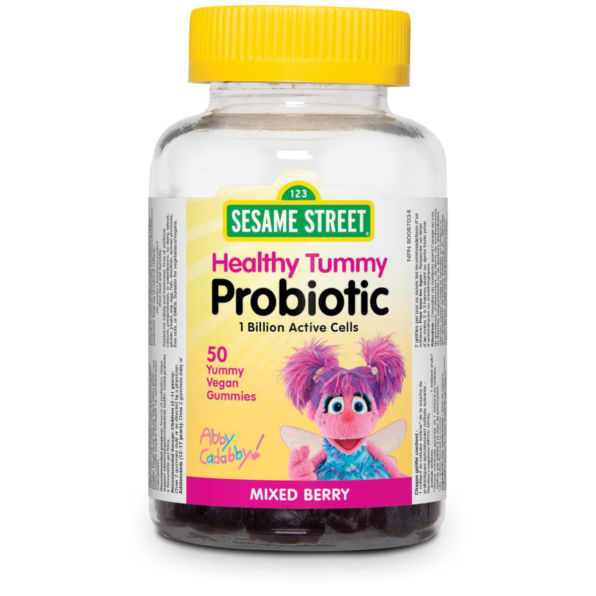 Webber Naturals Sesame Street Healtht Tummy Probiotic 1 Billion Active Cells - 50 gummies