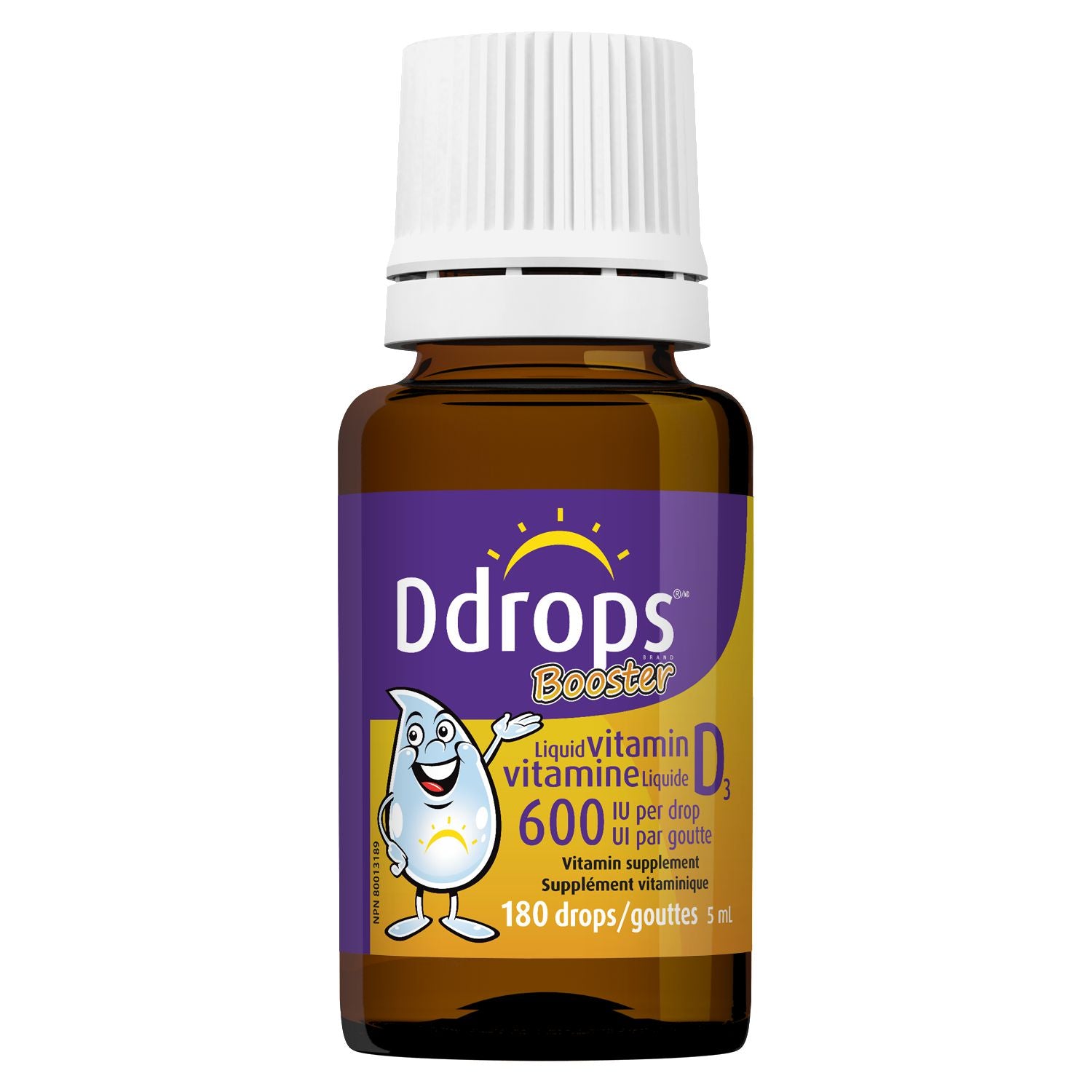 Ddrops Booster Liquid Vitamin D3 600 IU - 180 drops