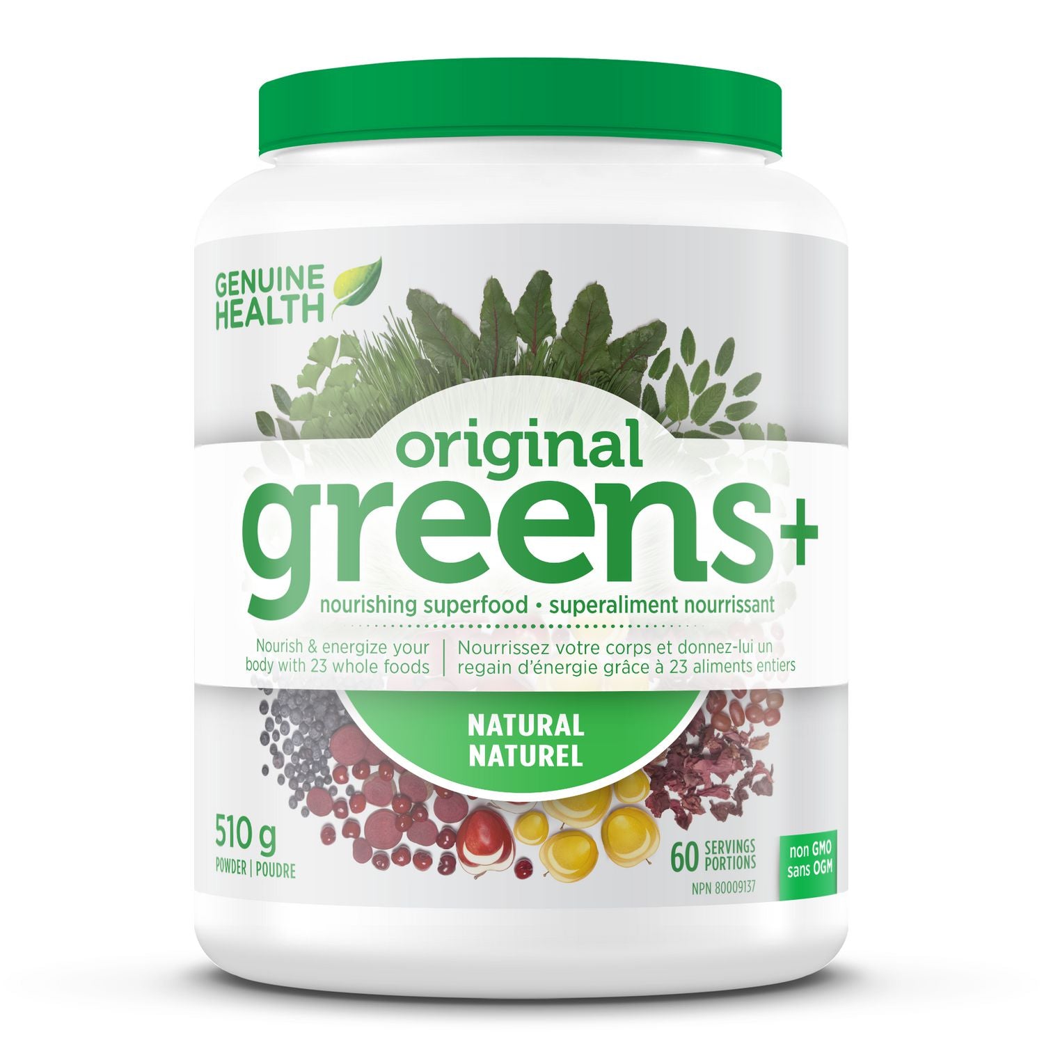 Genuine Health Original Greens+ Natural - 510 g powder