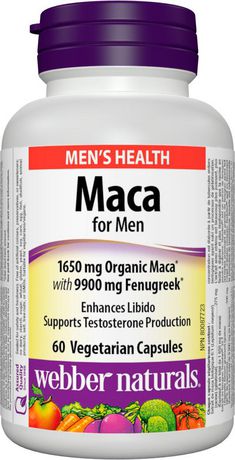 Webber Naturals Maca for Men 1650 mg - 60 capsules