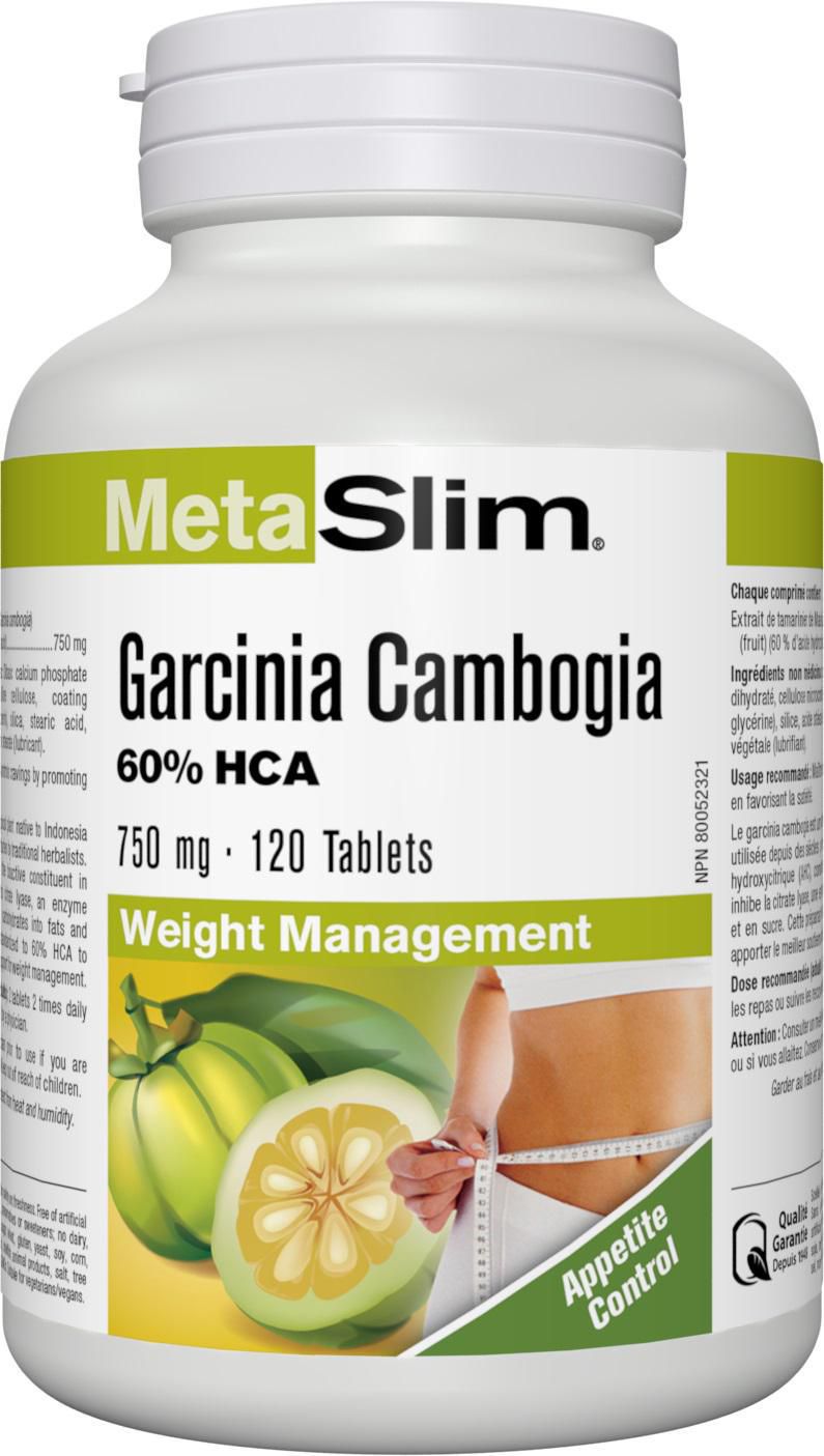 MetaSlim Garcinia Cambogia 60% HCA - 120 tablets