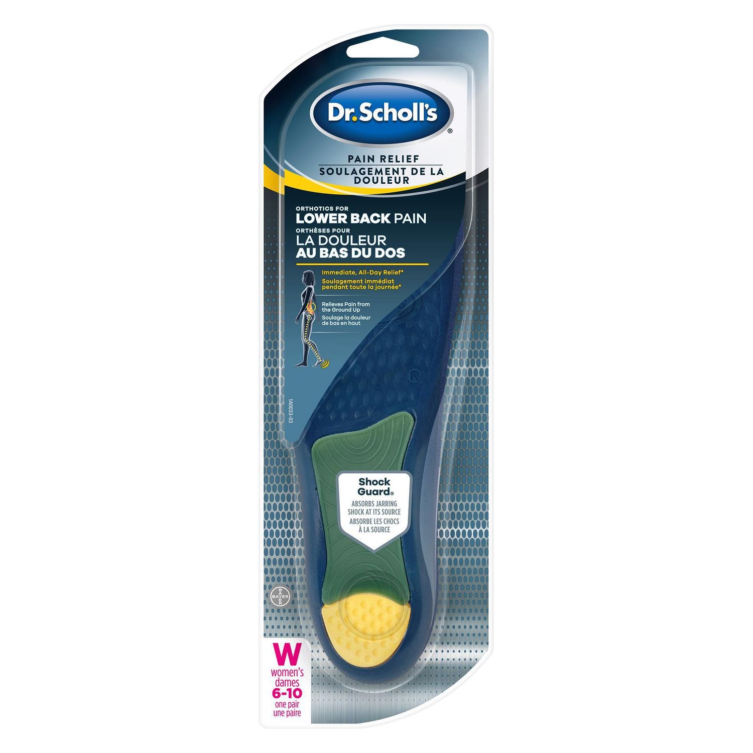 Dr. Scholl's Pain Relief Orthotics for Back Pain - Women's - 1 pair, size 6-10