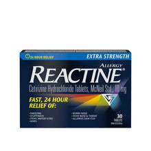 Load image into Gallery viewer, Reactine Extra Strength 24-Hour Allergy Relief Tablets - 30 tablets
