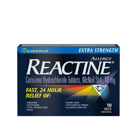 Reactine Extra Strength 24-Hour Allergy Relief Tablets - 10 tablets