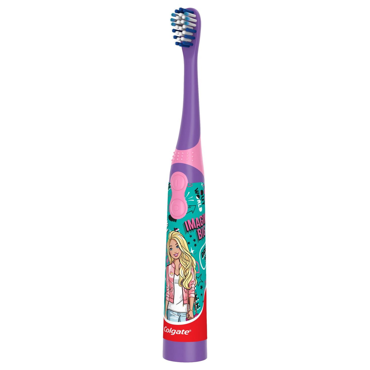 Barbie, Colgate Kids Battery Powered Toothbrush - 1 handle, 1 brush head, 1 AAA batteries