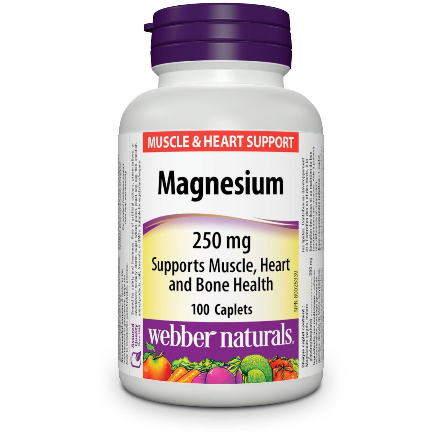 Webber Naturals Magnesium 250 mg - 100 caplets