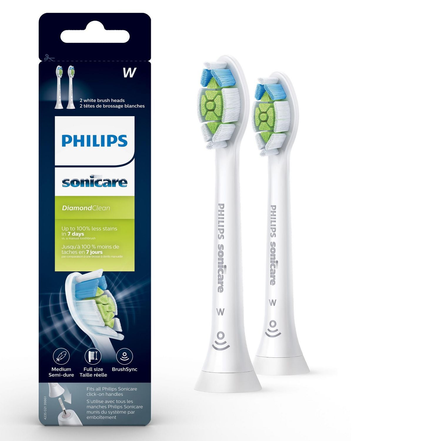 Philips Sonicare Diamondclean Replacement Brush Heads - 2 units