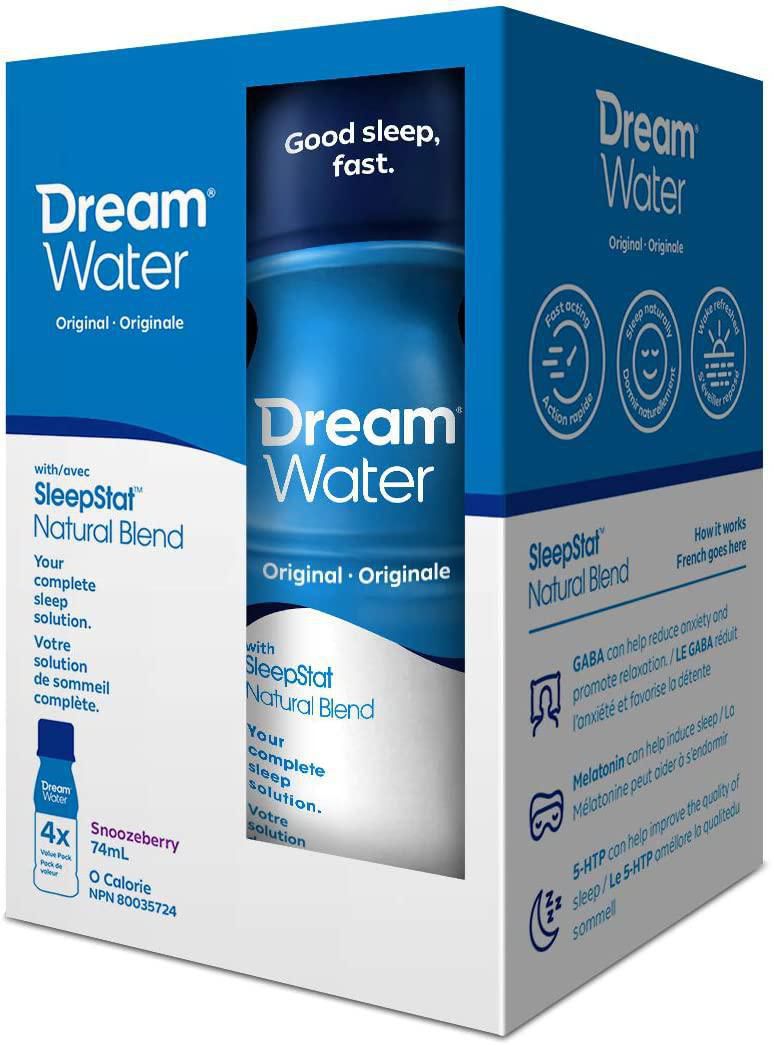 Dream Water Original Sleep Aid, Snoozeberry - 74 ml x 4