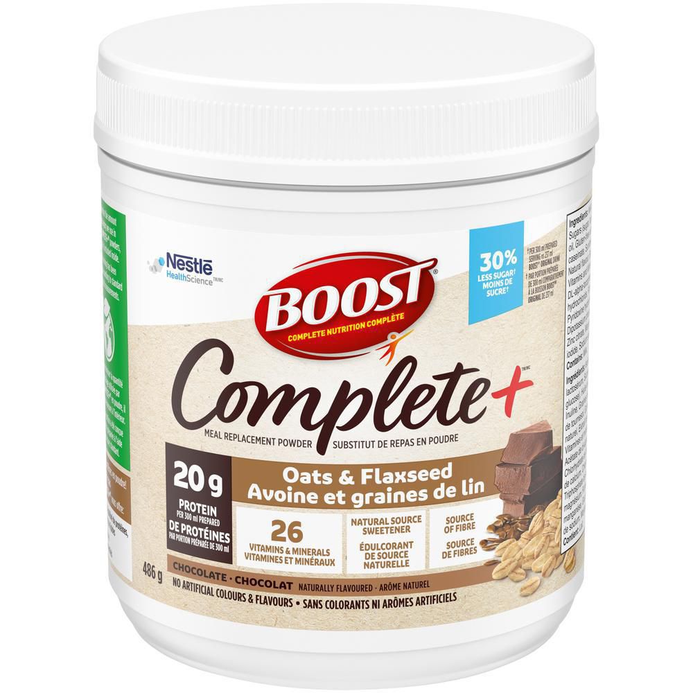 Boost Complete+ Meal Replacement Powder, Chocolate with Oats & Flaxseed - 486 g