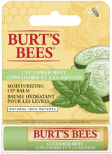 Load image into Gallery viewer, Burt&#39;s Bees 100% Natural Moisturizing Lip Balm, Cucumber Mint - 4.25 g
